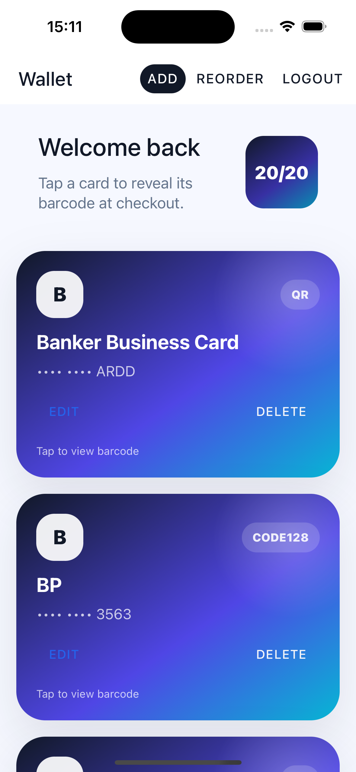 Wallet screenshot